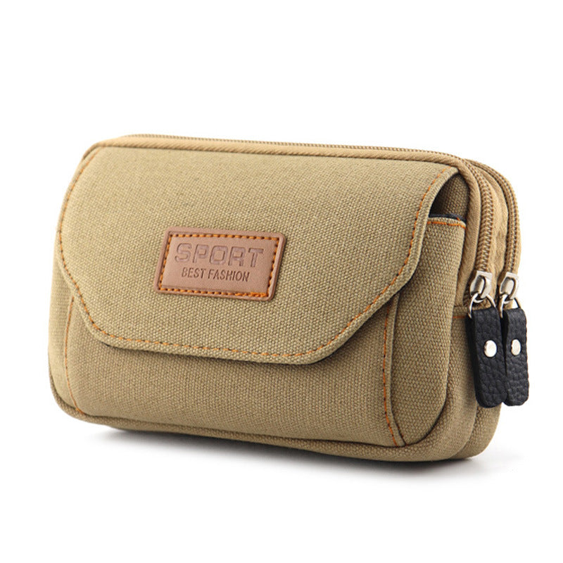 Men's Comfortable Mobile Cell Canvas Pannier Phone Bags