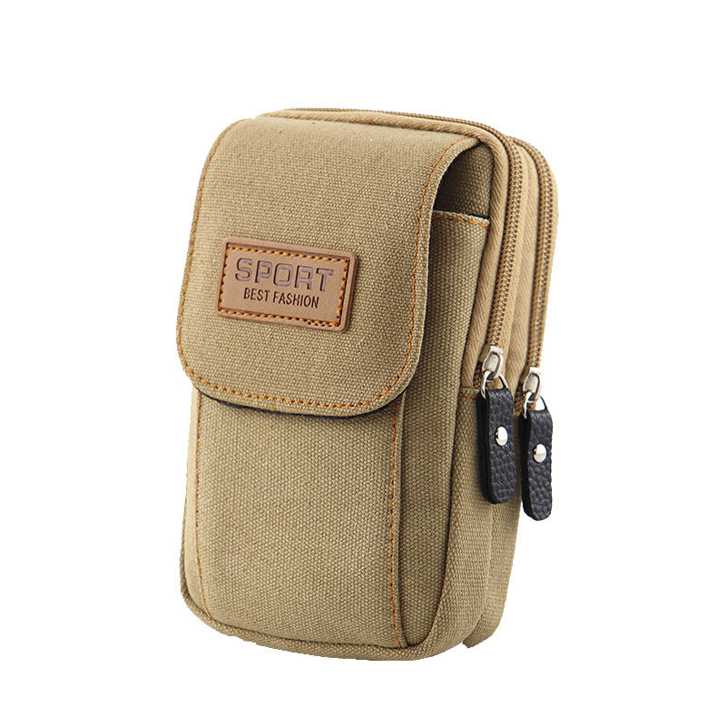 Men's Comfortable Mobile Cell Canvas Pannier Phone Bags