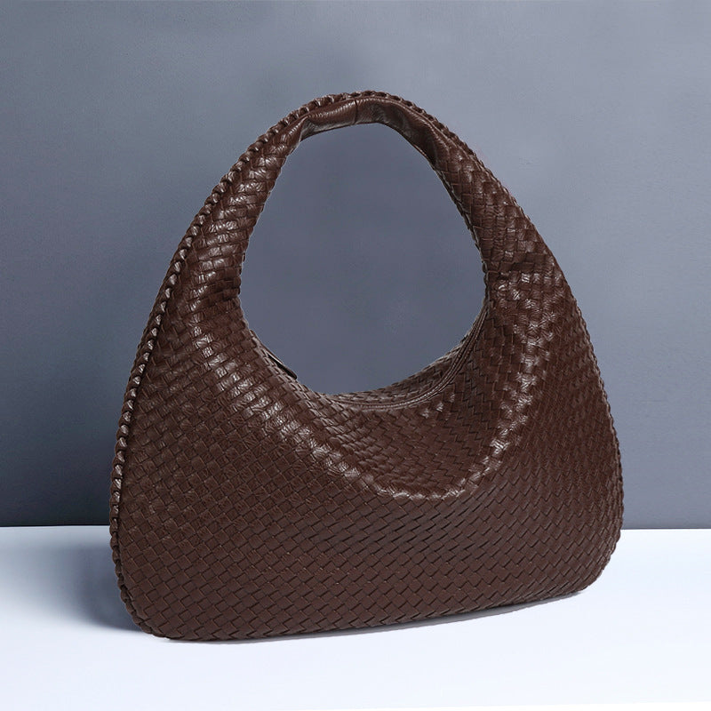 Women's Crescent Hand-woven Portable Dumpling Fashion Underarm Shoulder Bags