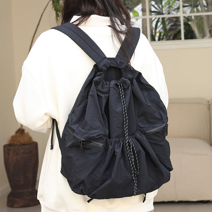 Canvas Fashion Nylon Large Capacity Drawstring Backpacks