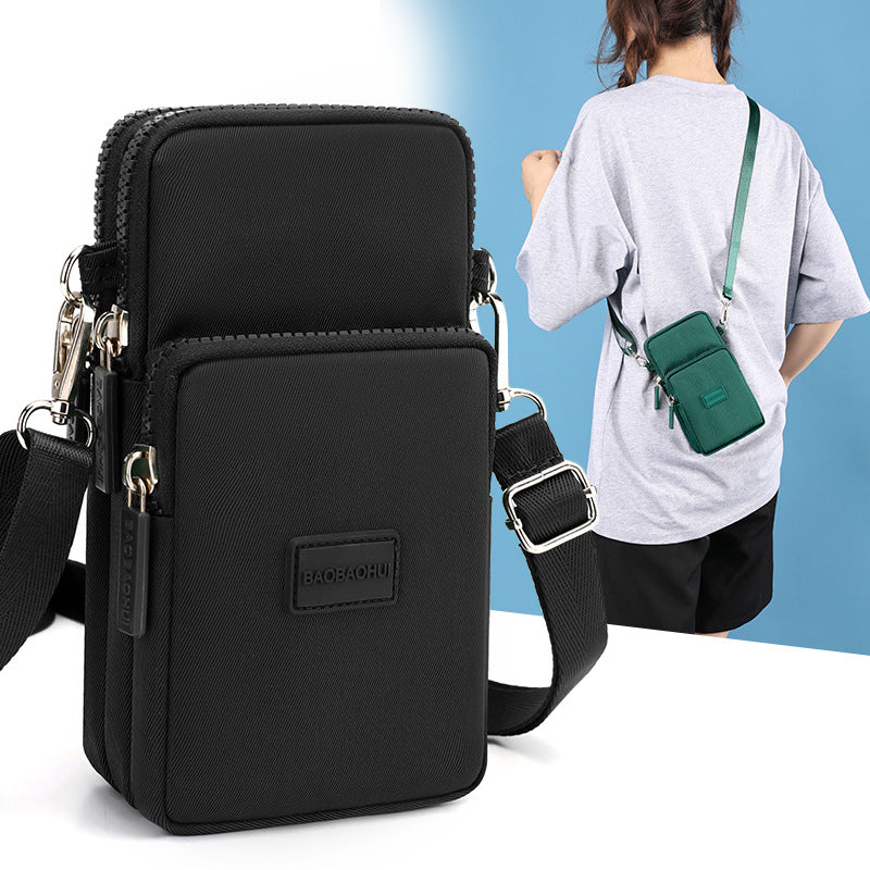 Female Pure Color Mobile Vertical Mini Phone Bags