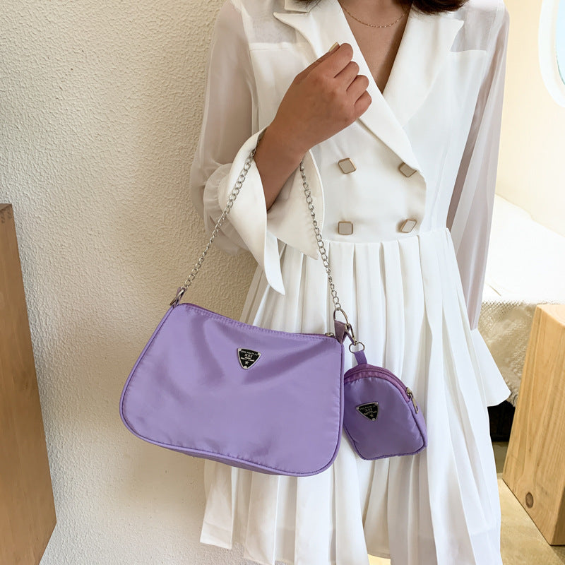 Women's Simple Underarm Solid Color Mother Shoulder Bags