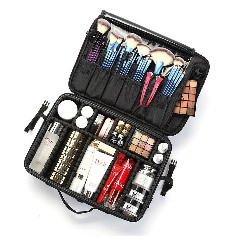 Trousse de maquillage de grande capacité pour femme, trousse de maquillage pour ongles, tatouage, cosmétiques