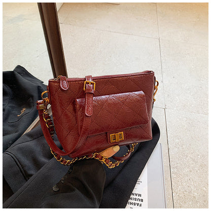 Fashion Simple Light Luxury Rhombus Chain Crossbody Bags