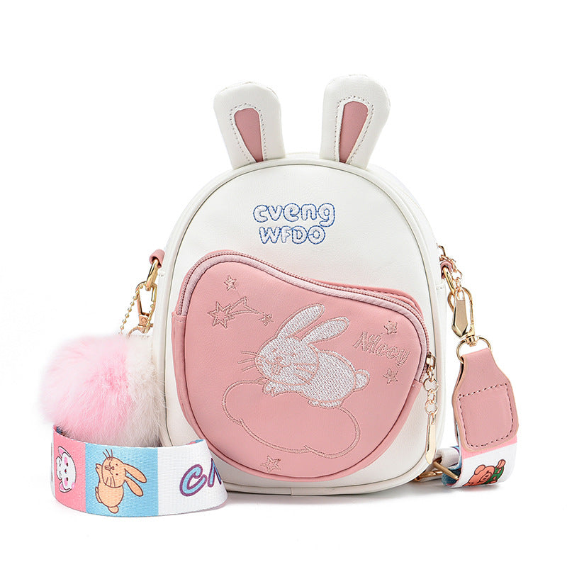 Children's Western Style Cute Rabbit Pattern Children's Shoulder Bags