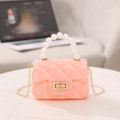 Elegant Jelly Cute Princess Style Pearl Crossbody Bags