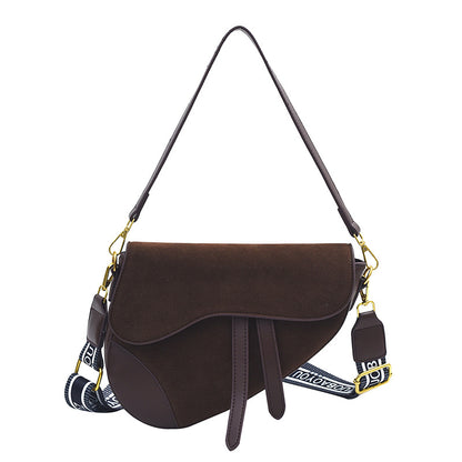 Women's New Cool Textured Retro Saddle Shoulder Bags