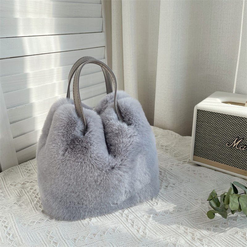 Practical Fashion Faux Fur Rabbit Plush Handbags