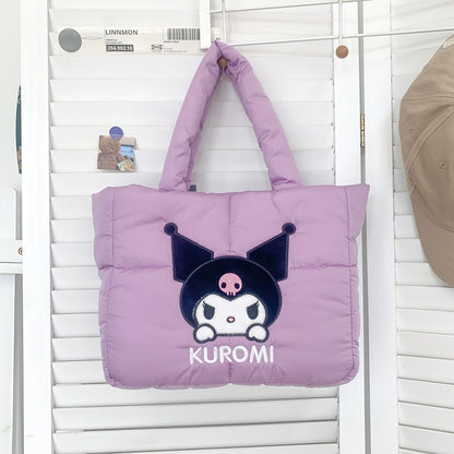 Cute Cartoon Embroidery Down Lightweight Commuter Bags