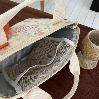 Quilted Lunch Thermal Mummy Picnic Insulated Handbags