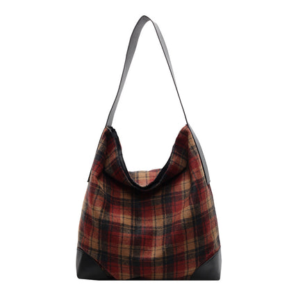 Women's Plaid Big Fashion College Style Leisure Crossbody Bags