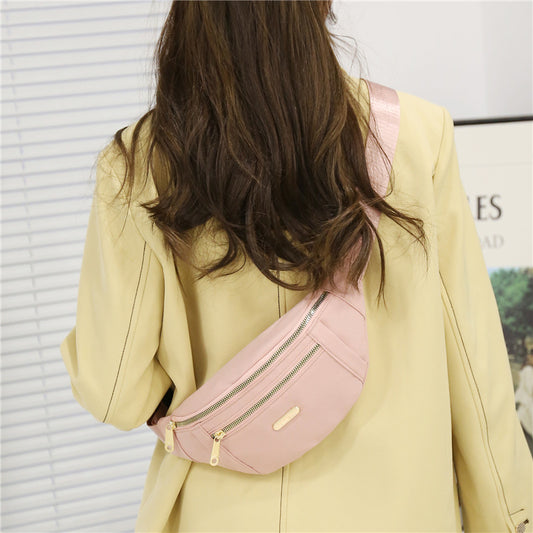 Multilayer Fashion Laser Bright Leather Unisex Waist Packs