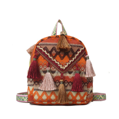 Women's Fashionable Ethnic Style Panicle Simple Scenic Crossbody Bags