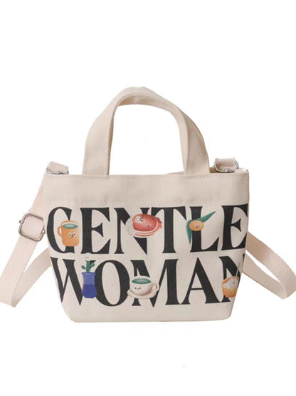 Women's Printed Canvas Fashion Portable Mini For Shoulder Bags