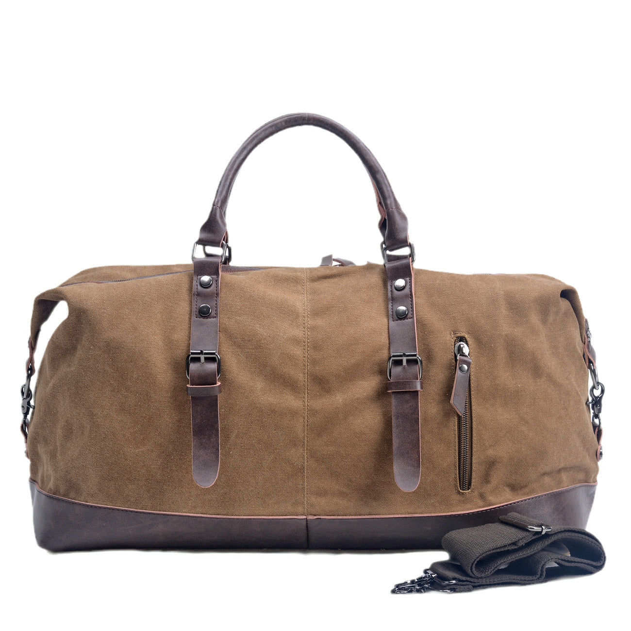 Sacs de voyage portables en toile pour hommes avec similicuir