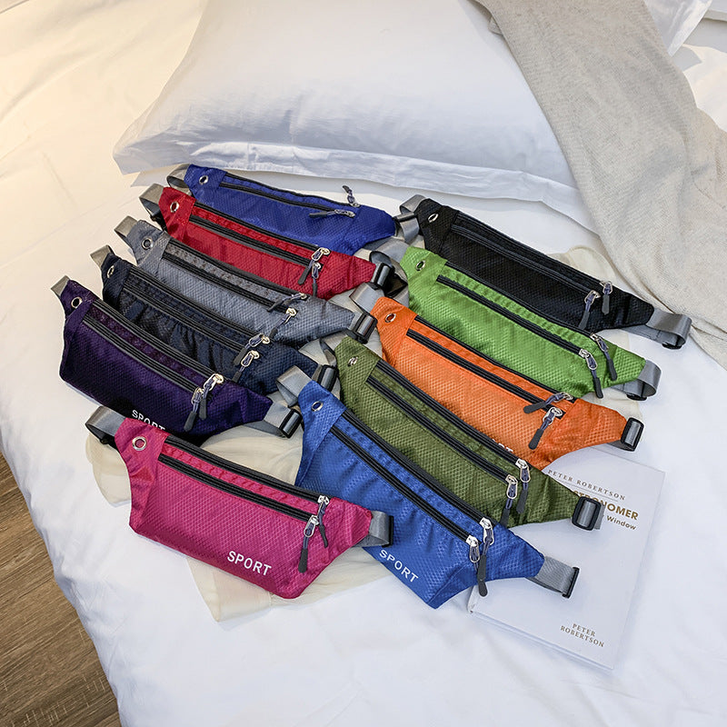 Women's & Men's & Portable Fashion Solid Color Large Men's Waist Packs