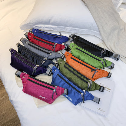 Women's & Men's & Portable Fashion Solid Color Large Men's Waist Packs