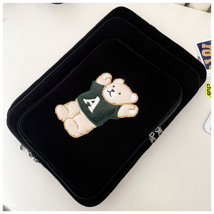 Doublure de sac pour tablette en forme d'ours mignon