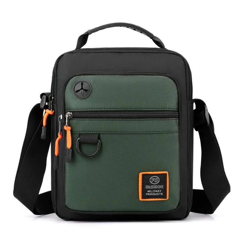 Men's Trendy Simple Contrast Color Nylon Waterproof Bags