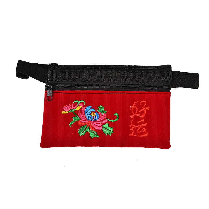 Women's Stylish Ethnic Style Embroidered Mobile Crossbody Bags