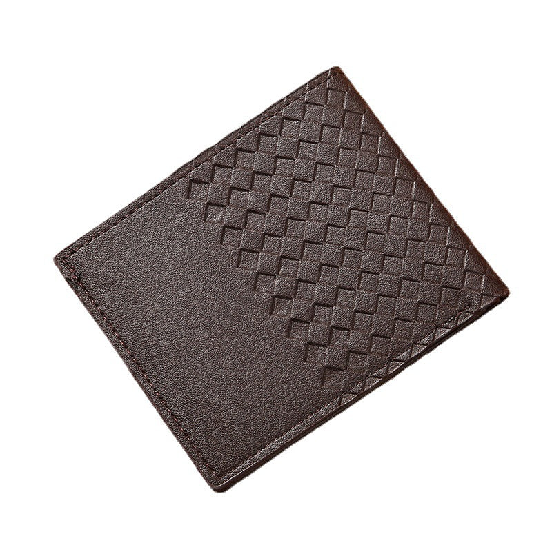 Men's Short Retro Fashion Trendy Woven Pattern Men's Wallets