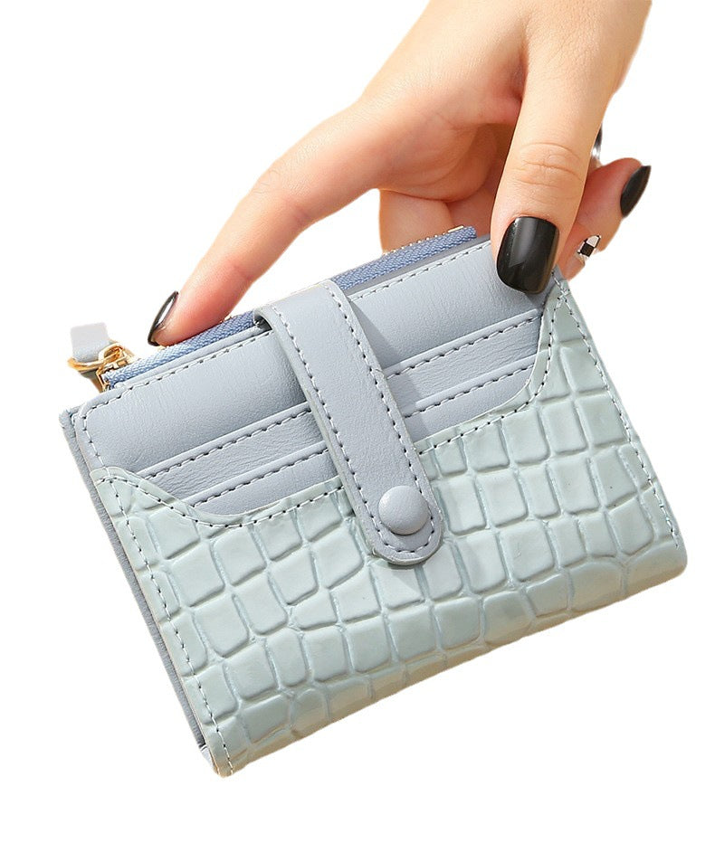 Women's Korean Vintage Crocodile Short Simple Temperament Ladies Wallets