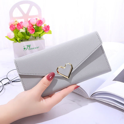 Women's Plain Heart-shaped Long Multiple Slots Mobile Buckle