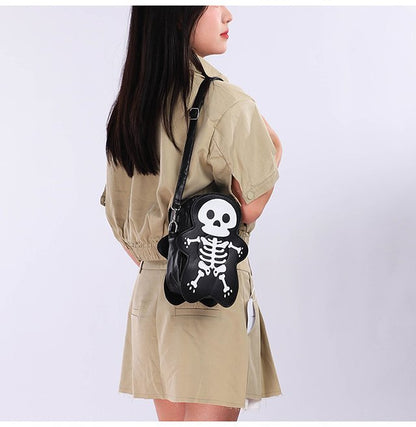 Women's Niche Trendy Funny Cute Ghost Skull Bags