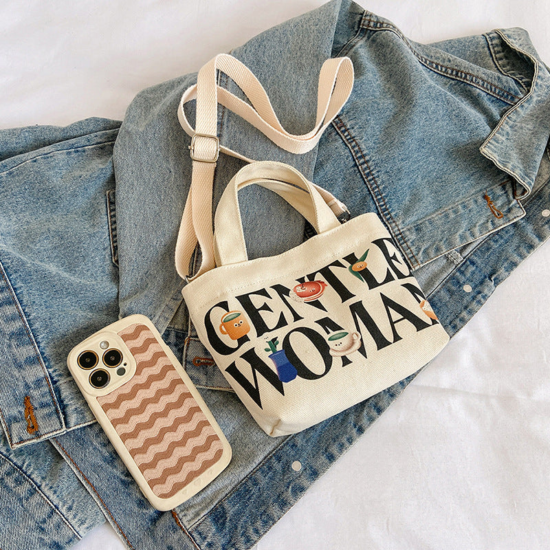 Thailand Double-sided Letter Printing Mini Vegetable Crossbody Bags