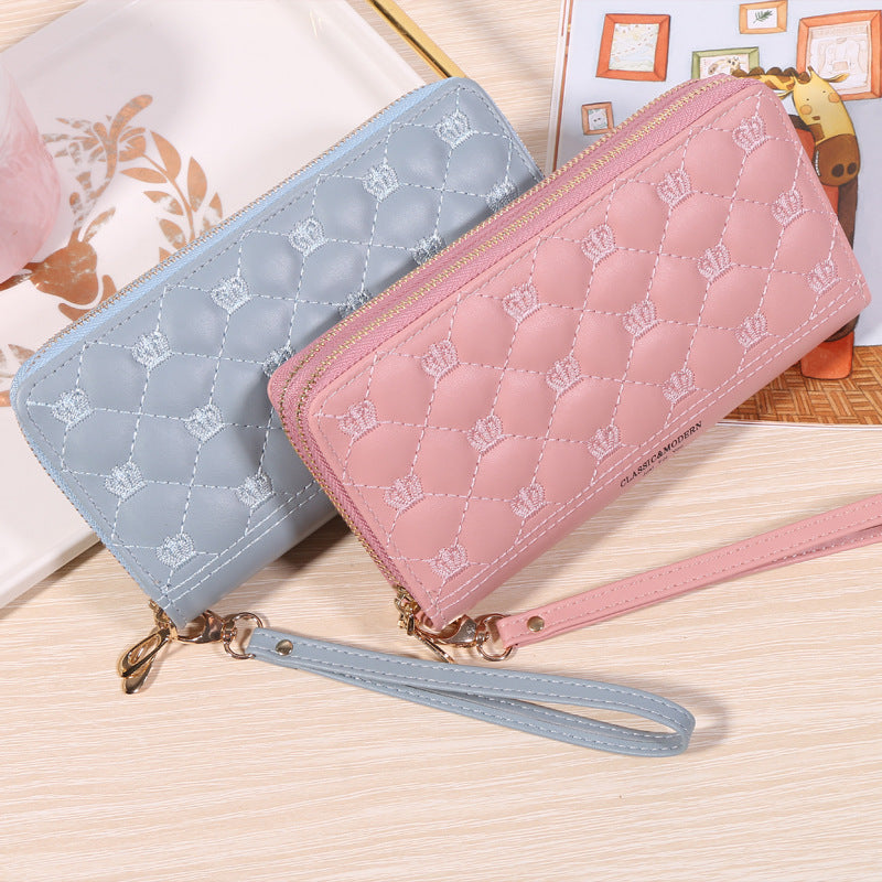 Women's Long Korean Style Simple Fashion Zipper Soft Ladies Wallets