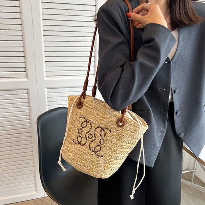 Women's Underarm Minority Fashion Straw Cross Body Shoulder Bags