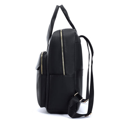 Women's Soft Leather Fashionable Large Capacity Computer Backpacks