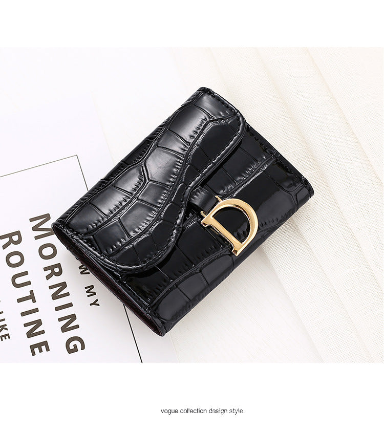 Women's Fashion Crocodile Pattern High-grade Multiple Slots Ladies Wallets