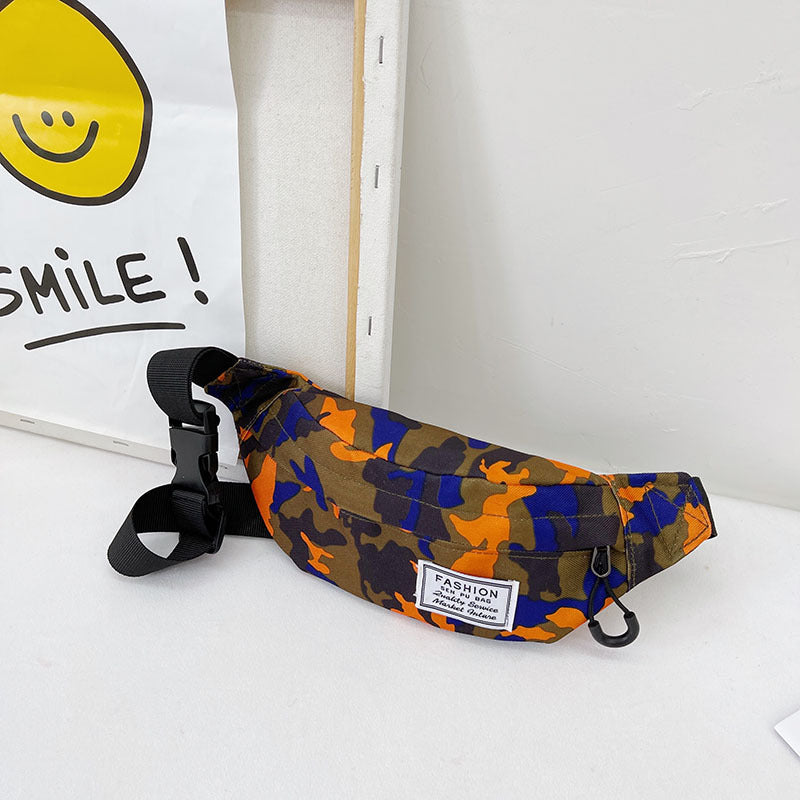 Sacs à bandoulière pour enfants avec poches de camouflage de style enfantin avec lettres pour garçons