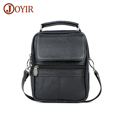 Men's Genuine Leather Vertical Top Layer Cowhide Men's Bags