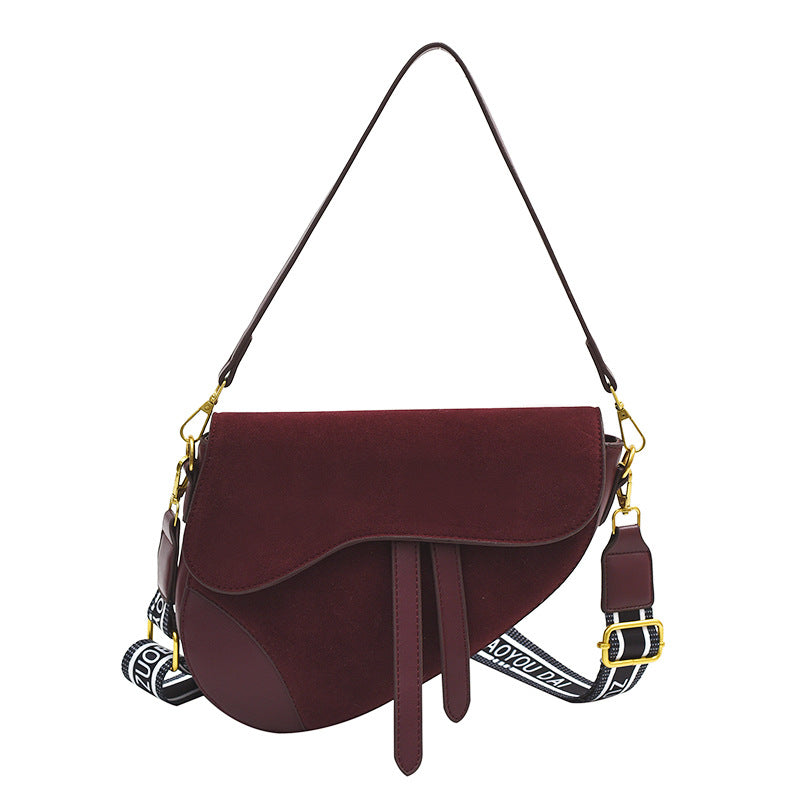 Women's New Cool Textured Retro Saddle Shoulder Bags