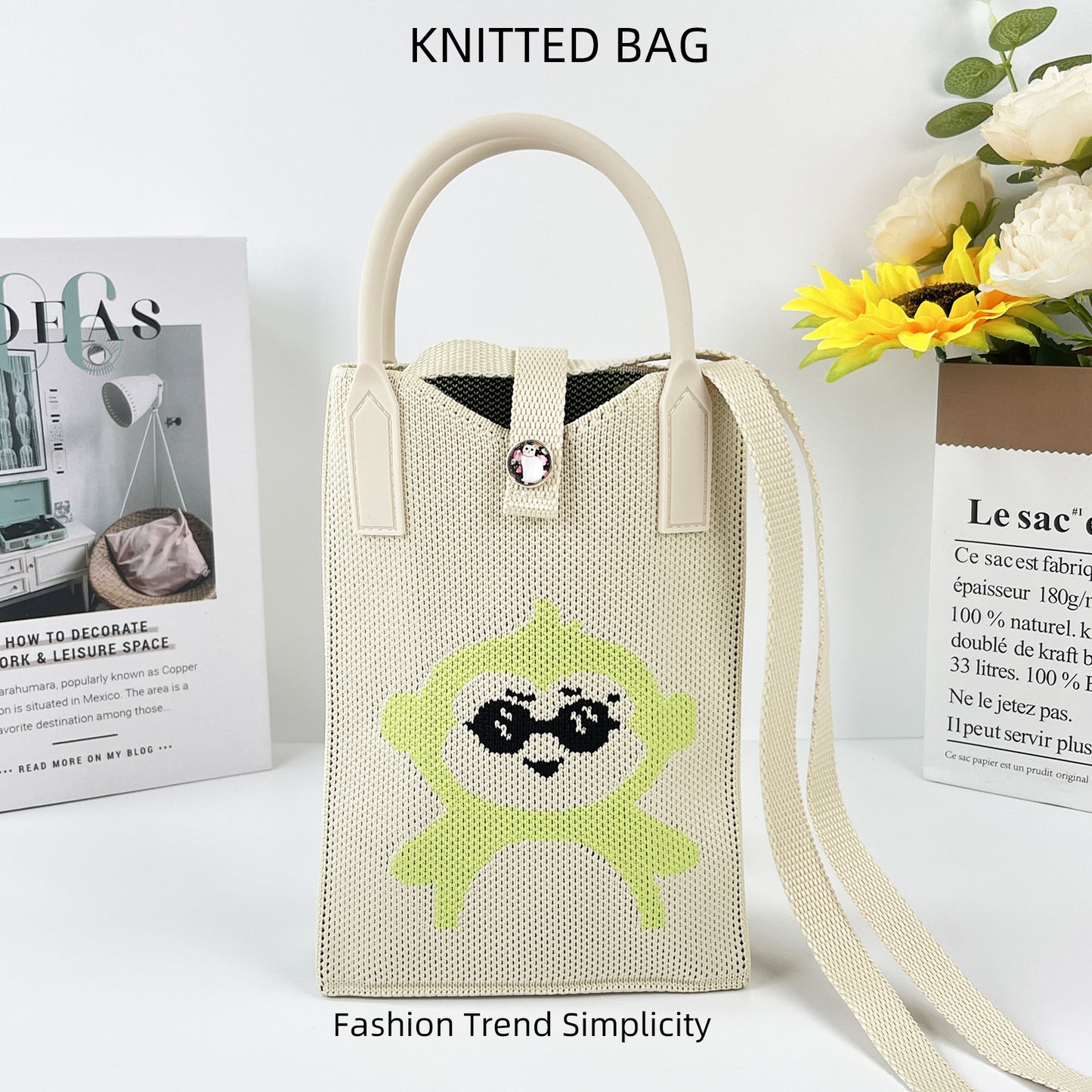 Attractive Knitted Mobile Mason Korean Mini Handbags