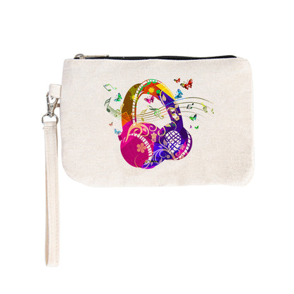 Canvas Printing Hand Portable Mobile Zipper Purses