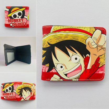 Anime One Piece Short Unisex Leather Ladies Wallets