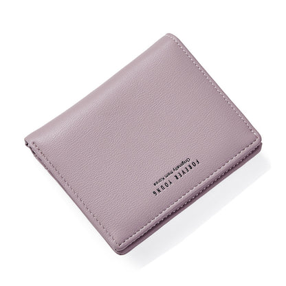 Women's Short Korean Two Fold Minimalist Multiple Ladies Wallets