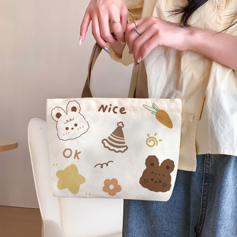 Canvas Female Cartoon Cabs Fashion Korean Handbags