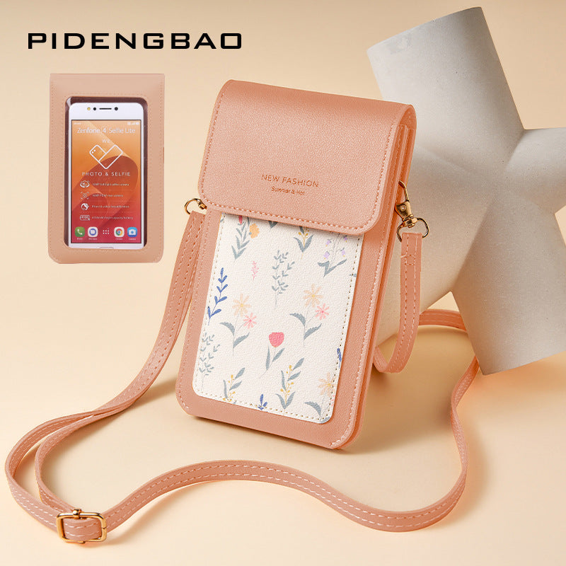 Stylish Touch Screen Thin Printed Mini Phone Bags