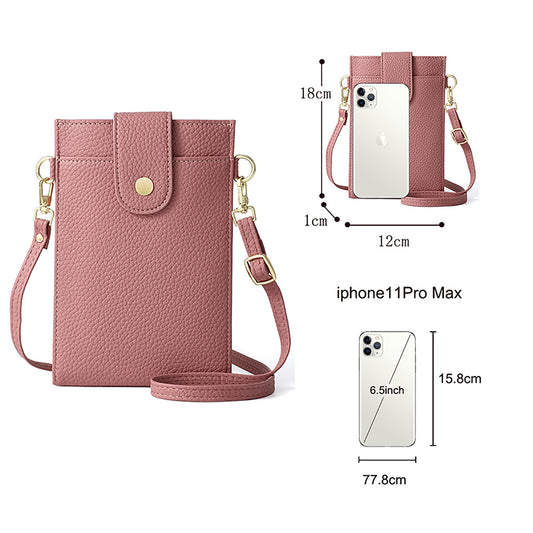 Women's Solid Color Simple Mobile Cell Phone Bags