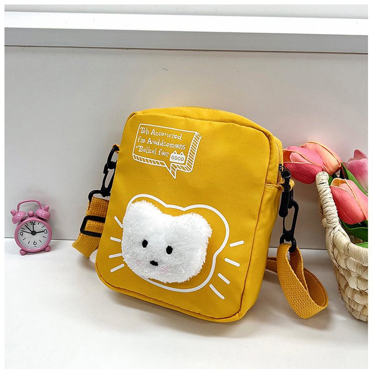 Cartoon Kitten Trendy Simple Nylon Cloth Shoulder Bags