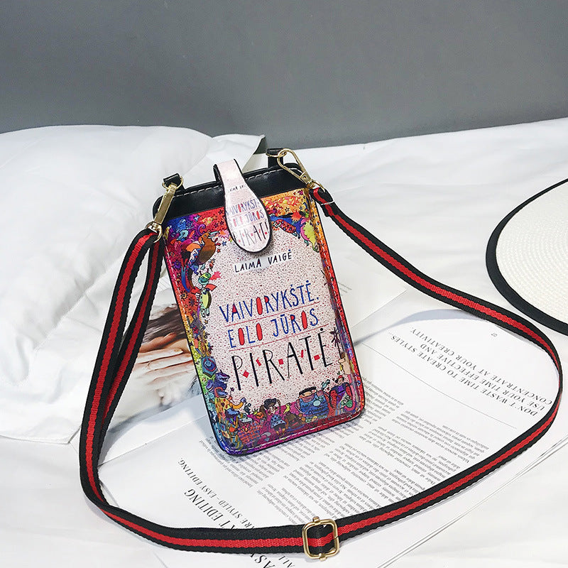 Women's Style Printed Cartoon Mobile Vertical Phone Bags