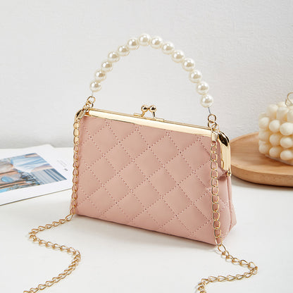 Women's Korean Version Of Style Diamond Pattern High Handbags