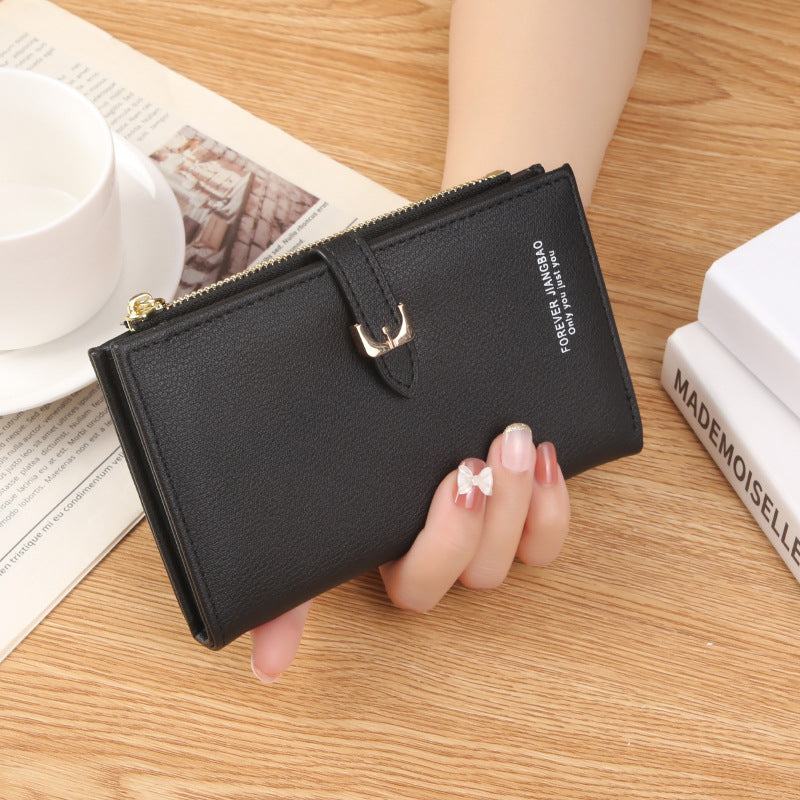 Women's Korean Large Capacity Mid-length Clutch Simple Ladies Wallets