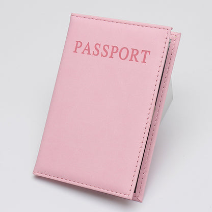 Couverture de passeport publicitaire en cuir anglais mince pour carte d'identité