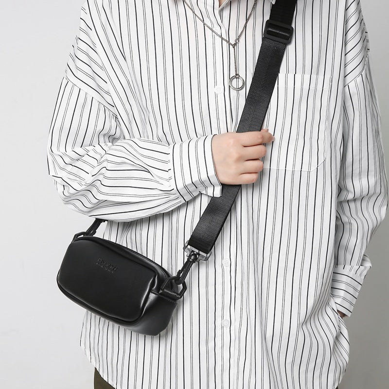 Women's & Men's & Korean Style Versatile Black Mini Men's Messenger Bags