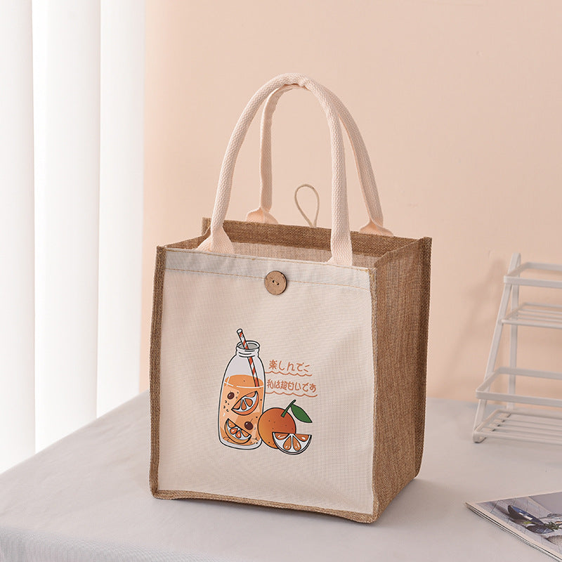 Blank Canvas Painting Jute Tote Cotton Handbags